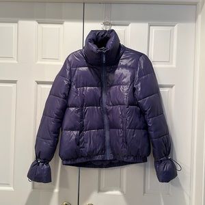 Beautiful puffer jacket deep purple - small